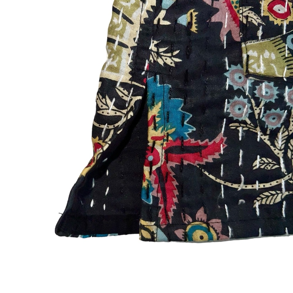 Beautiful Kantha quilted reversible jacket size Large/XLarge Mukut print - Picture 4 of 9